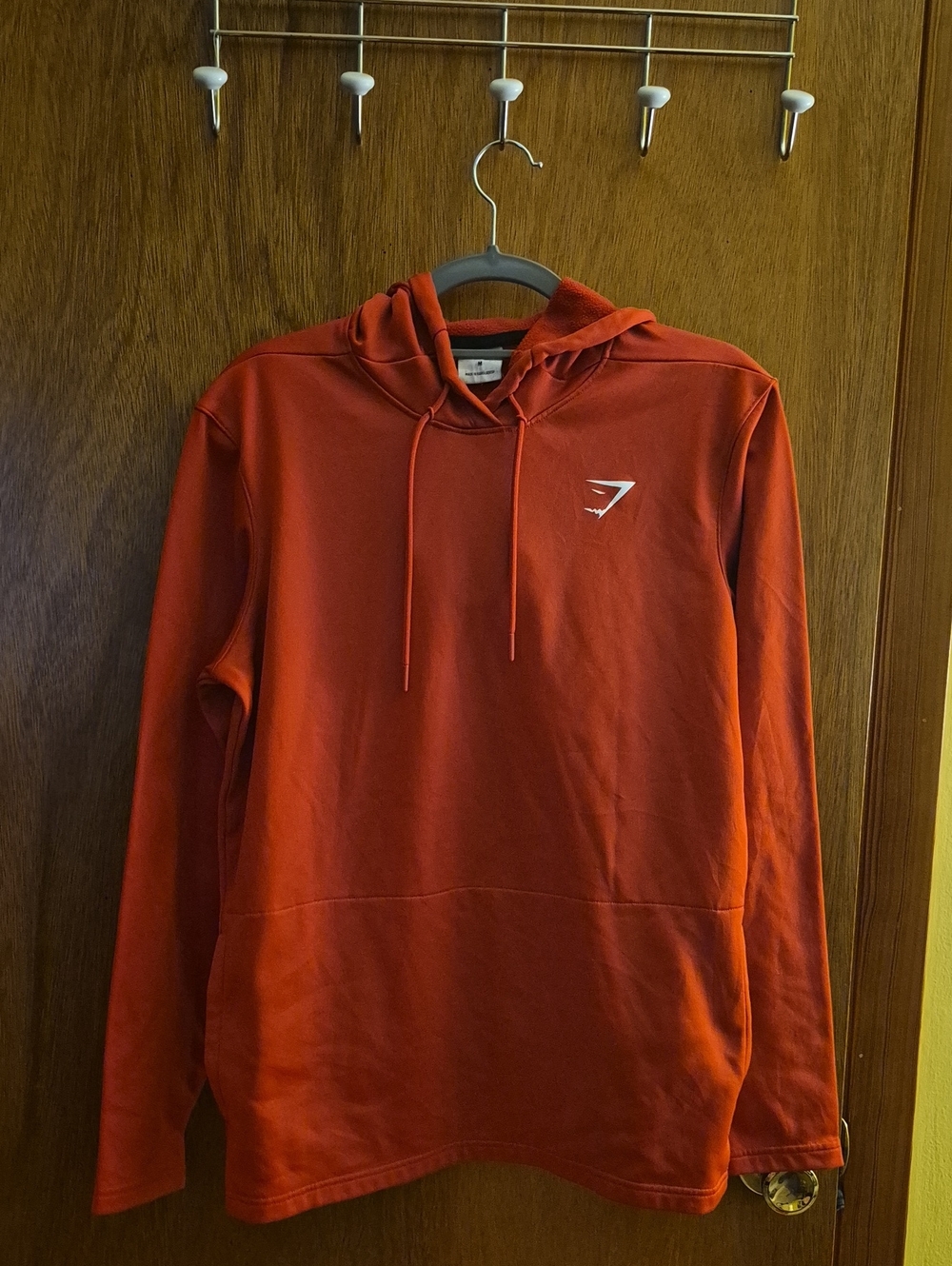 Gymshark Red Hooded Pullover Sweatshirt Medium